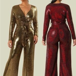 Gold Sequin Jumpsuit